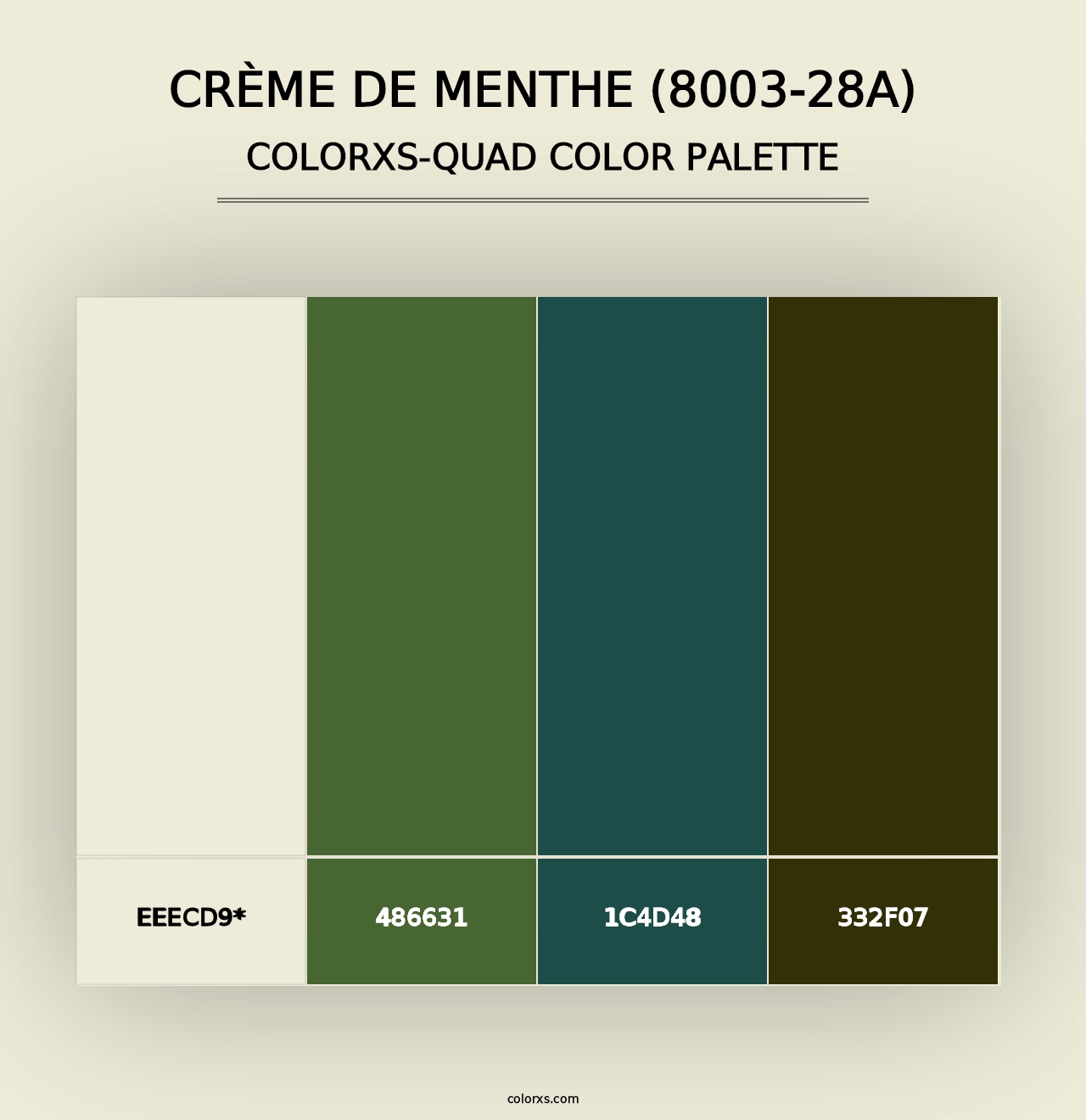 Crème de Menthe (8003-28A) - Colorxs Quad Palette