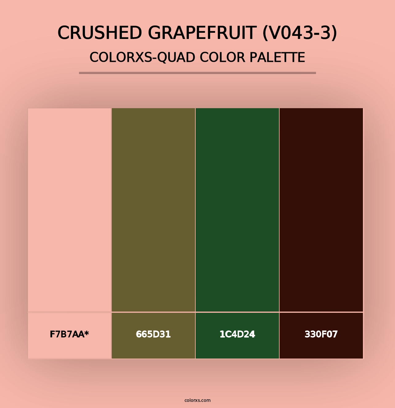 Crushed Grapefruit (V043-3) - Colorxs Quad Palette