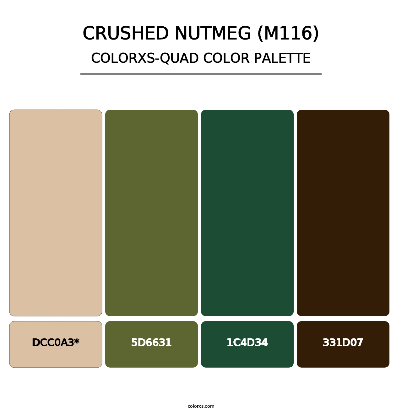 Crushed Nutmeg (M116) - Colorxs Quad Palette