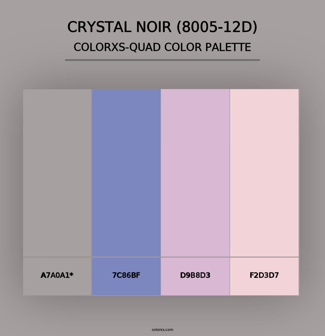 Crystal Noir (8005-12D) - Colorxs Quad Palette