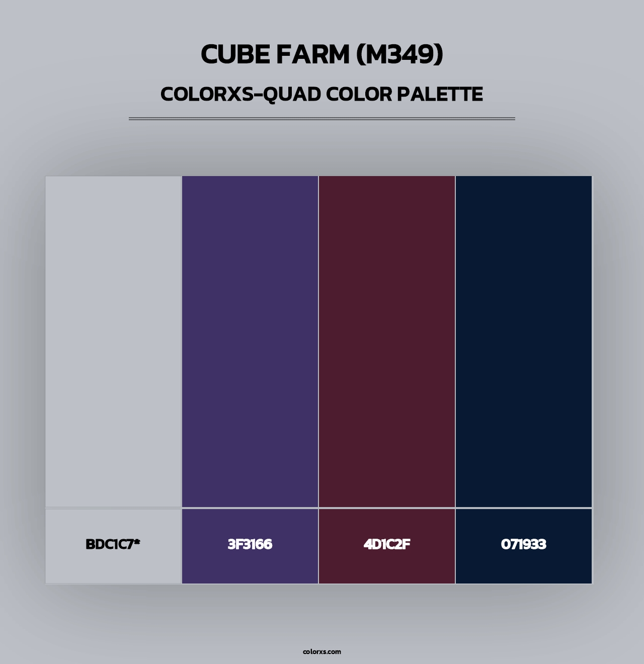 Cube Farm (M349) - Colorxs Quad Palette