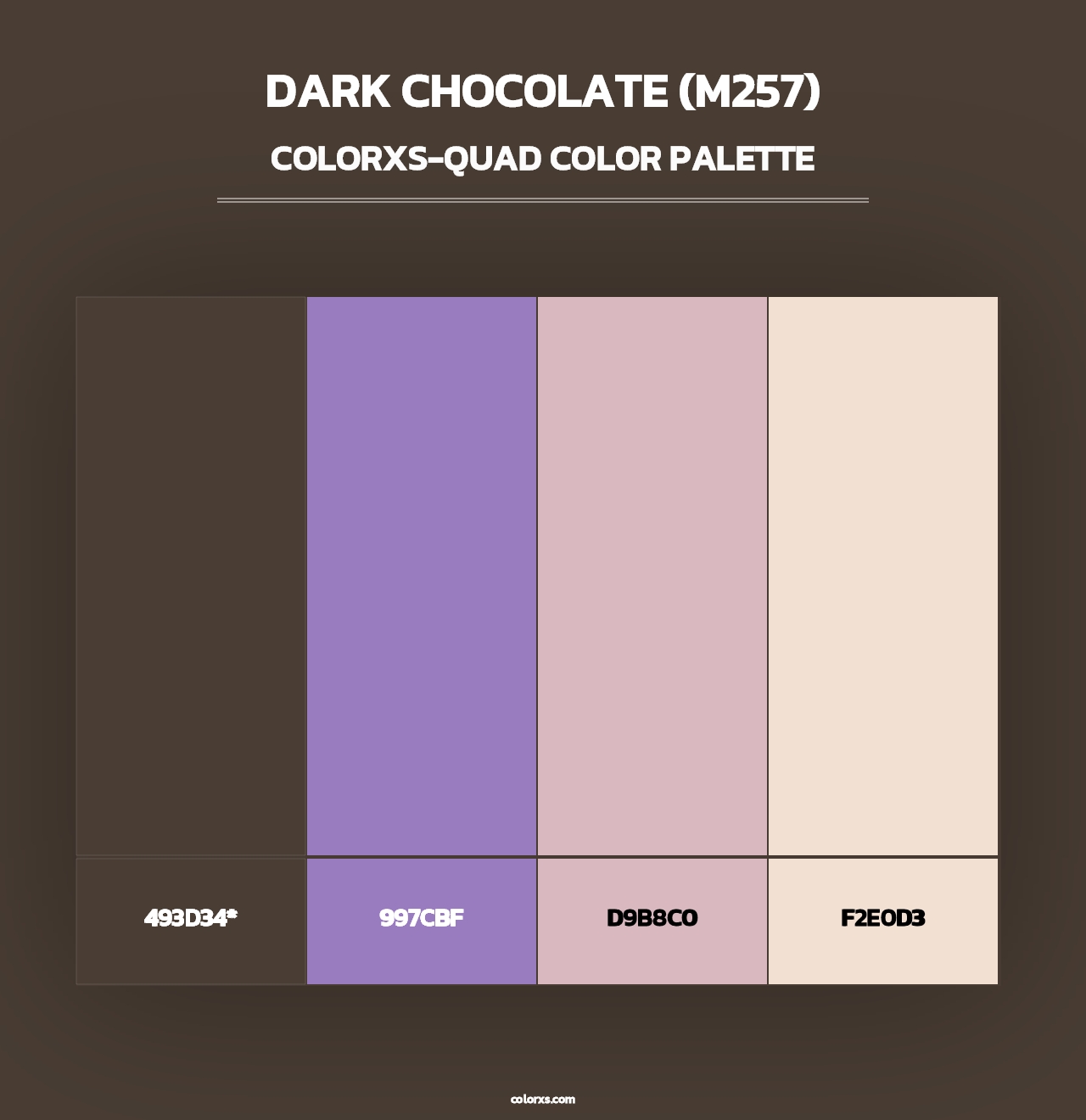 Dark Chocolate (M257) - Colorxs Quad Palette