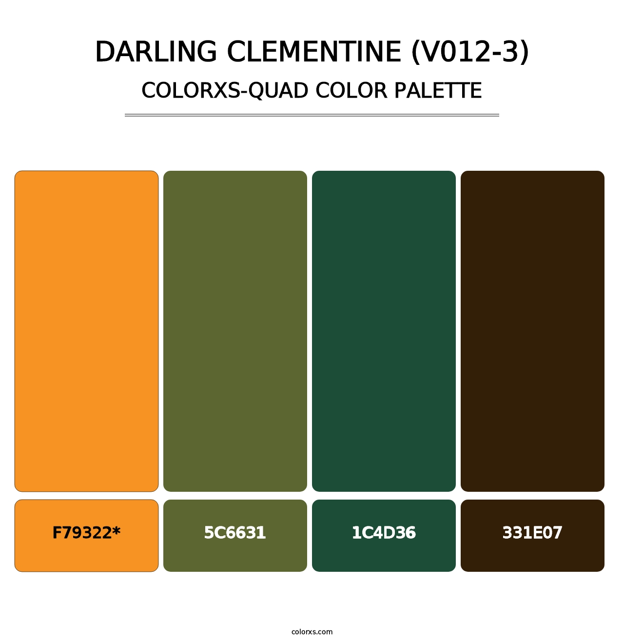 Darling Clementine (V012-3) - Colorxs Quad Palette