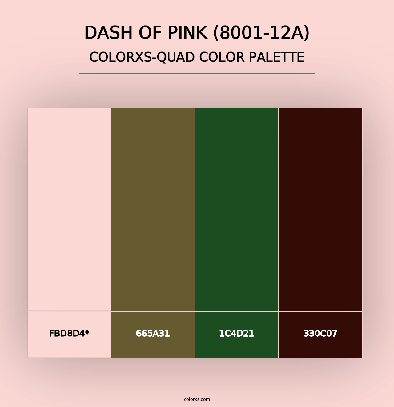 Dash of Pink (8001-12A) - Colorxs Quad Palette