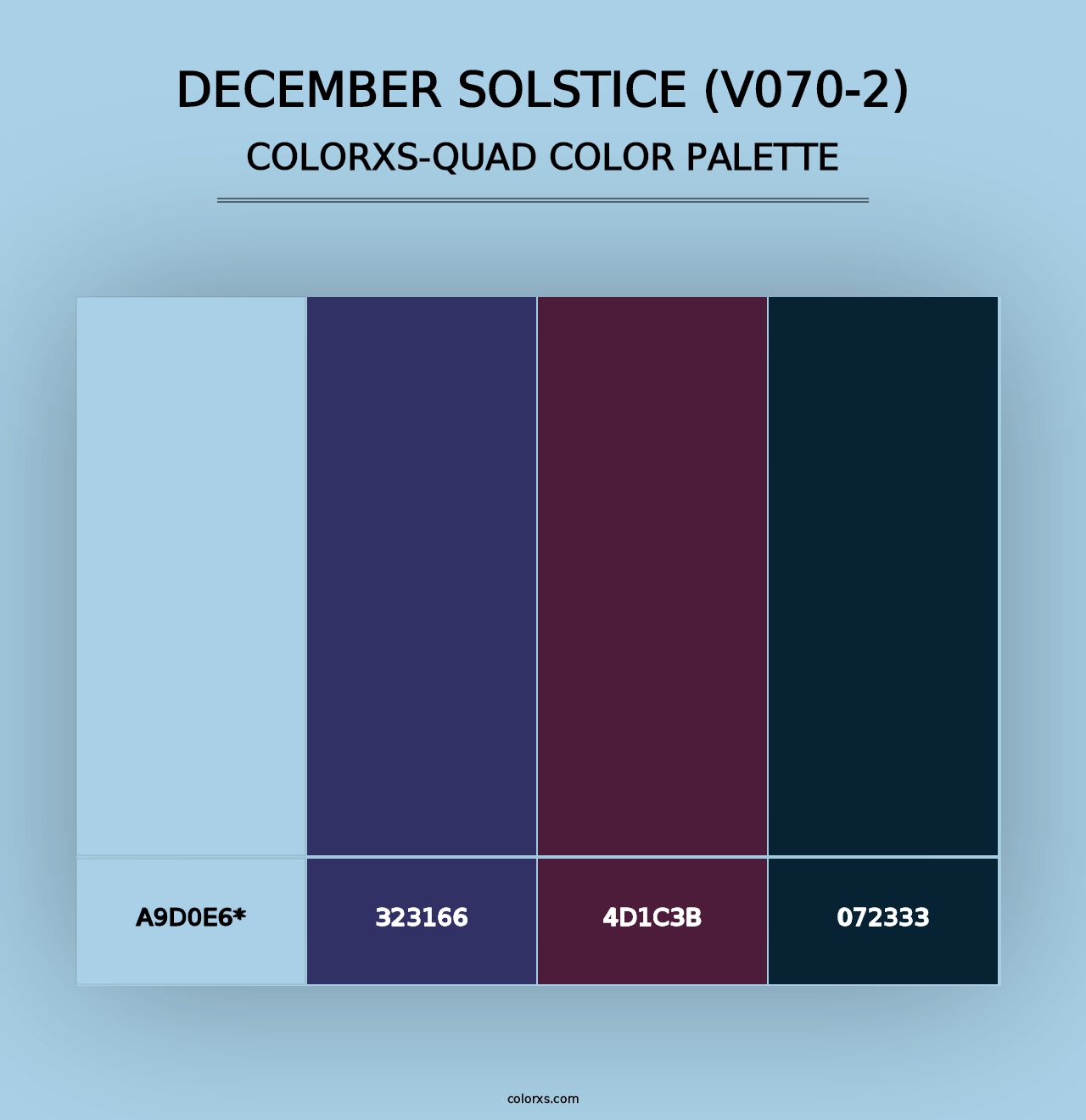 December Solstice (V070-2) - Colorxs Quad Palette