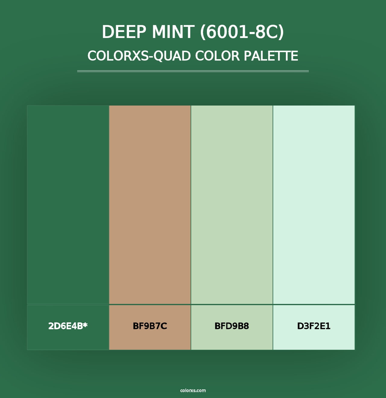 Deep Mint (6001-8C) - Colorxs Quad Palette