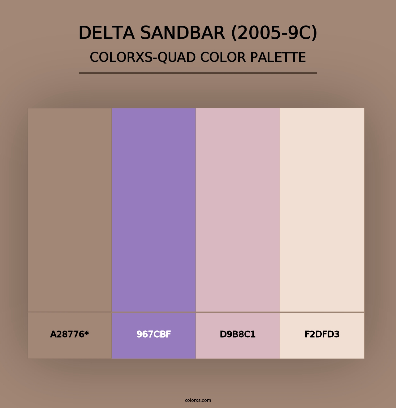 Delta Sandbar (2005-9C) - Colorxs Quad Palette