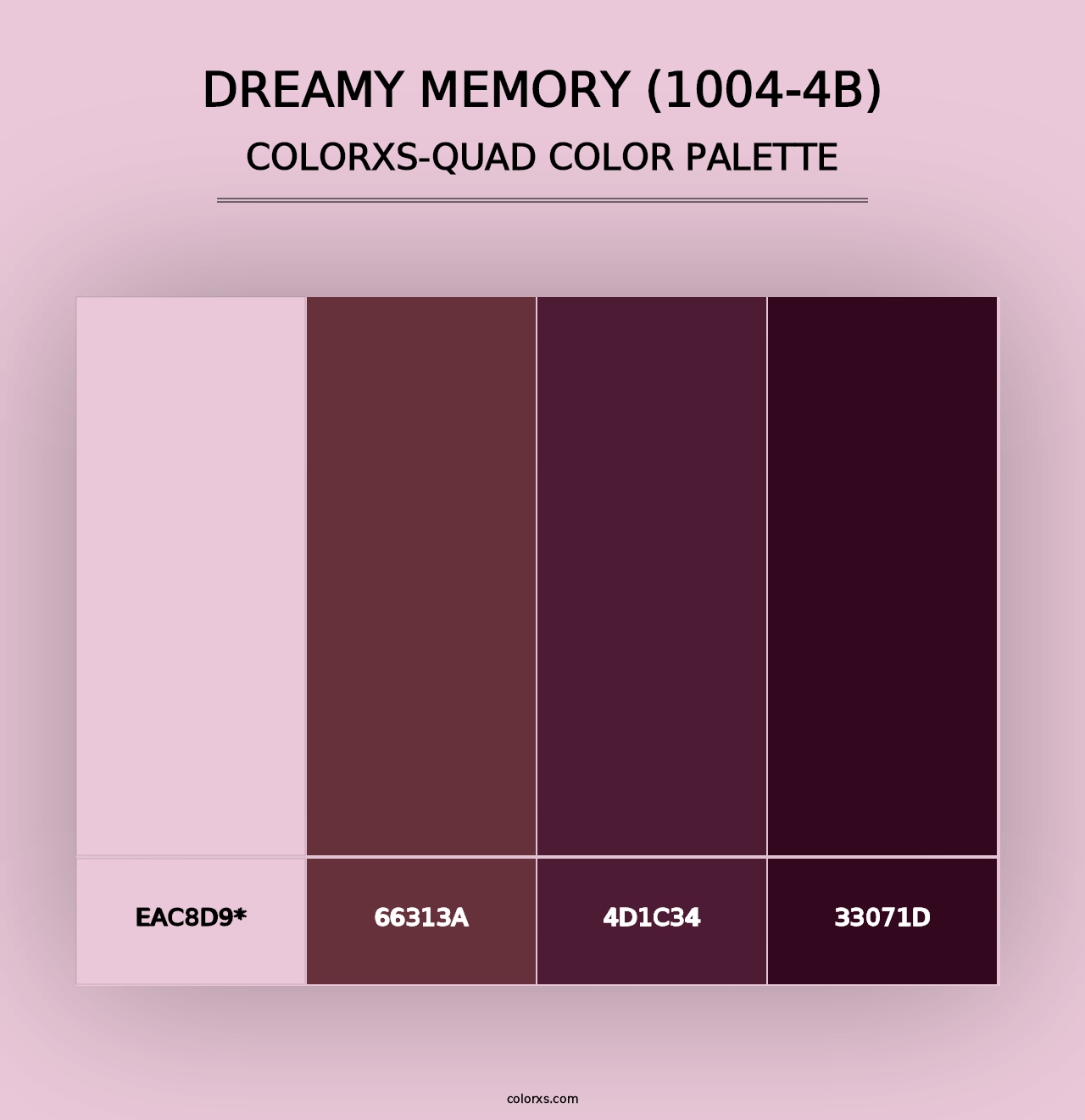 Dreamy Memory (1004-4B) - Colorxs Quad Palette