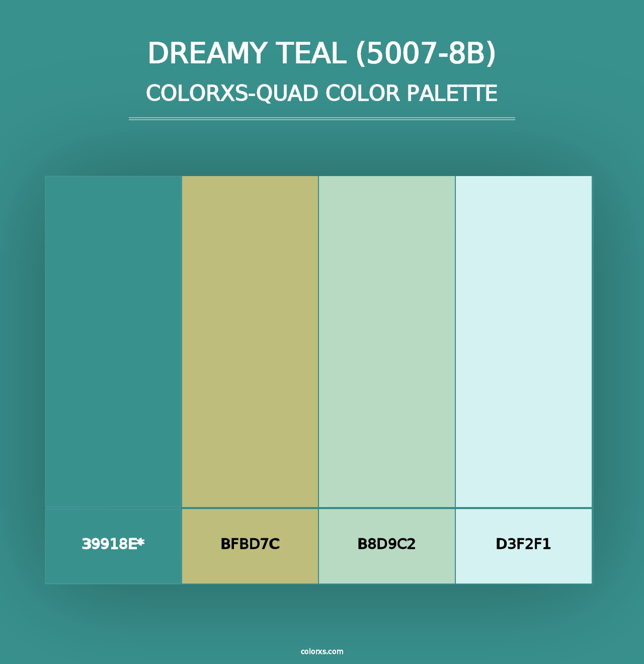 Dreamy Teal (5007-8B) - Colorxs Quad Palette