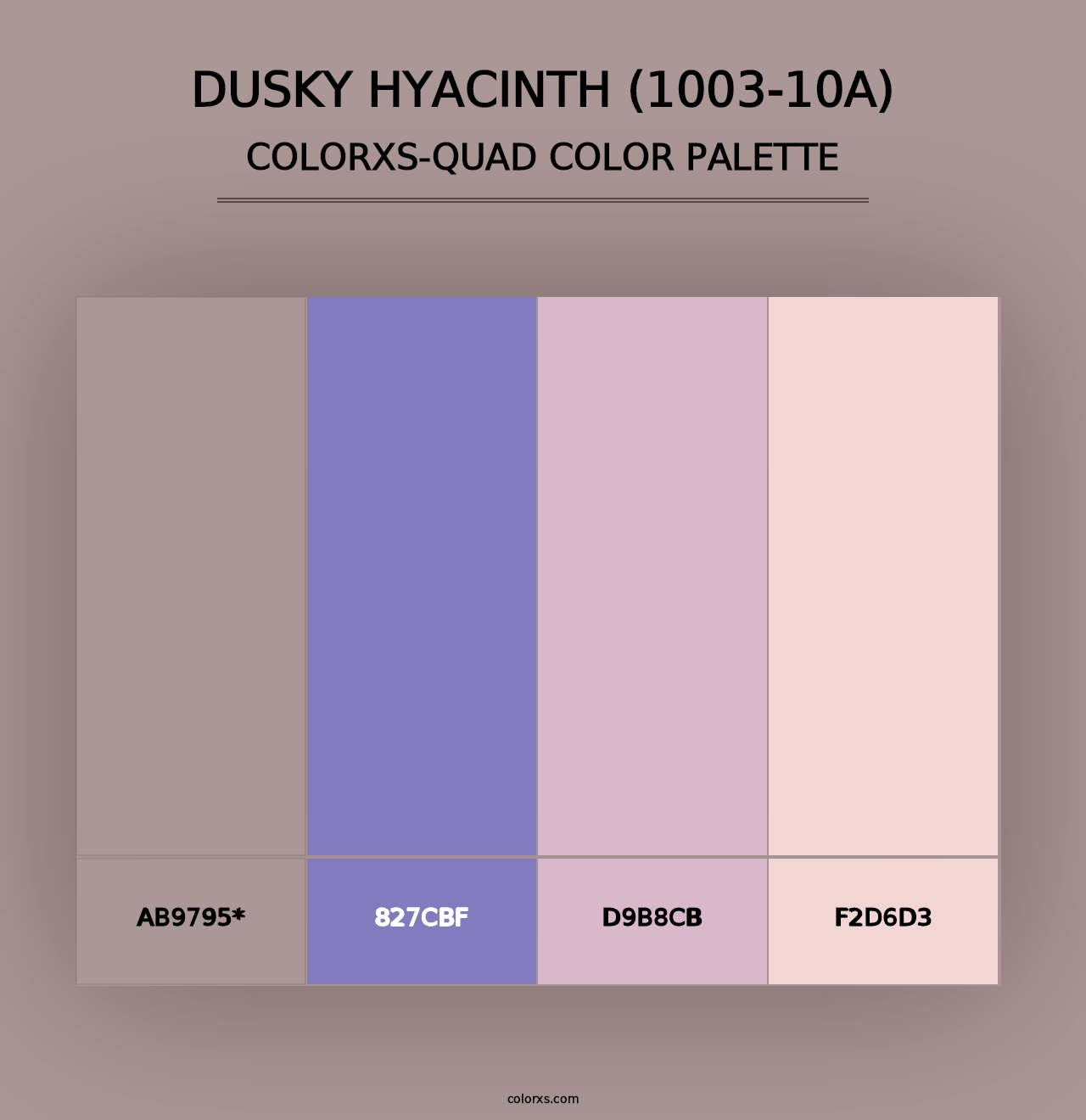 Dusky Hyacinth (1003-10A) - Colorxs Quad Palette