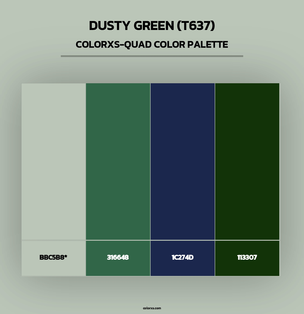 Dusty Green (T637) - Colorxs Quad Palette