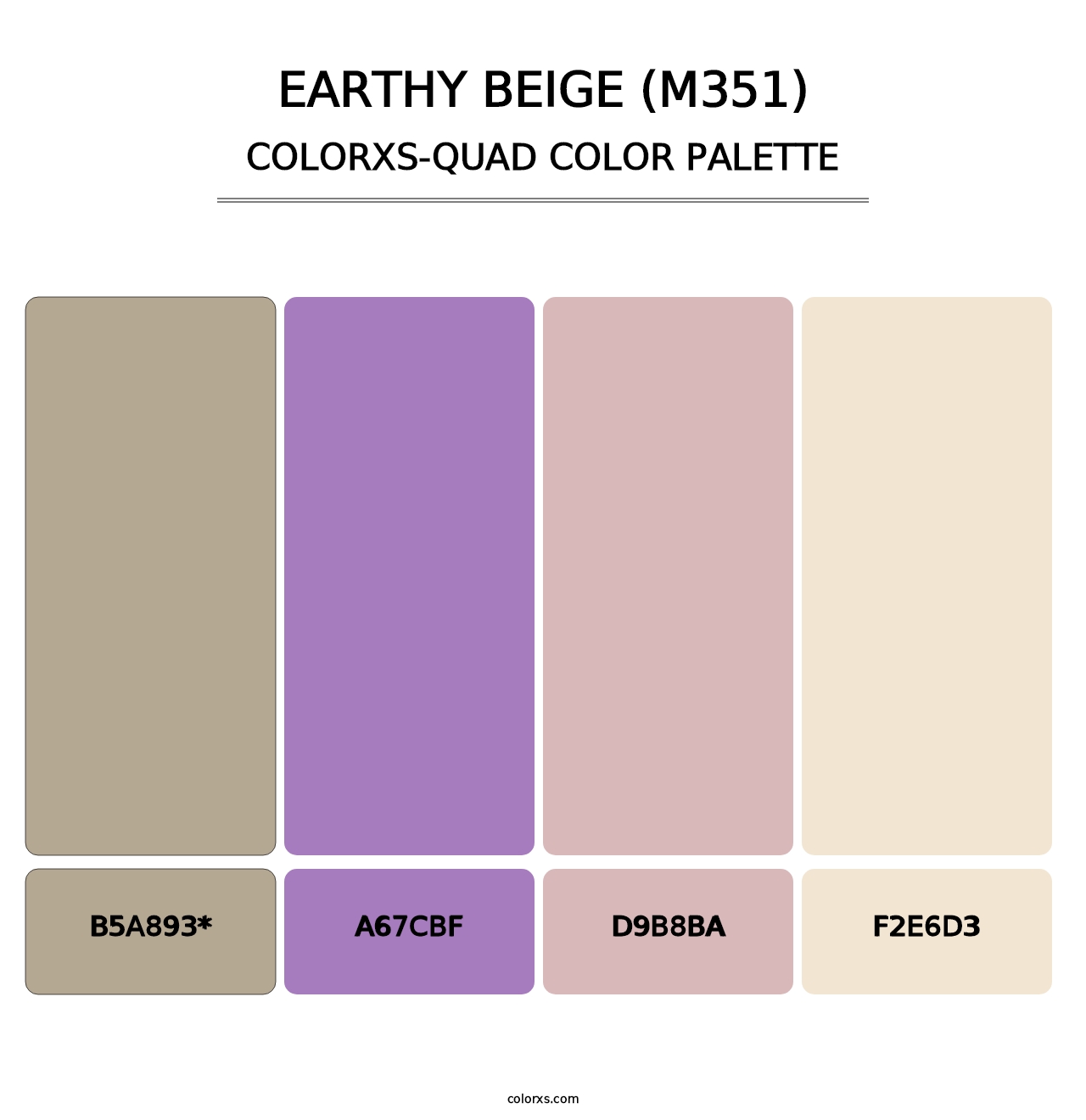 Earthy Beige (M351) - Colorxs Quad Palette