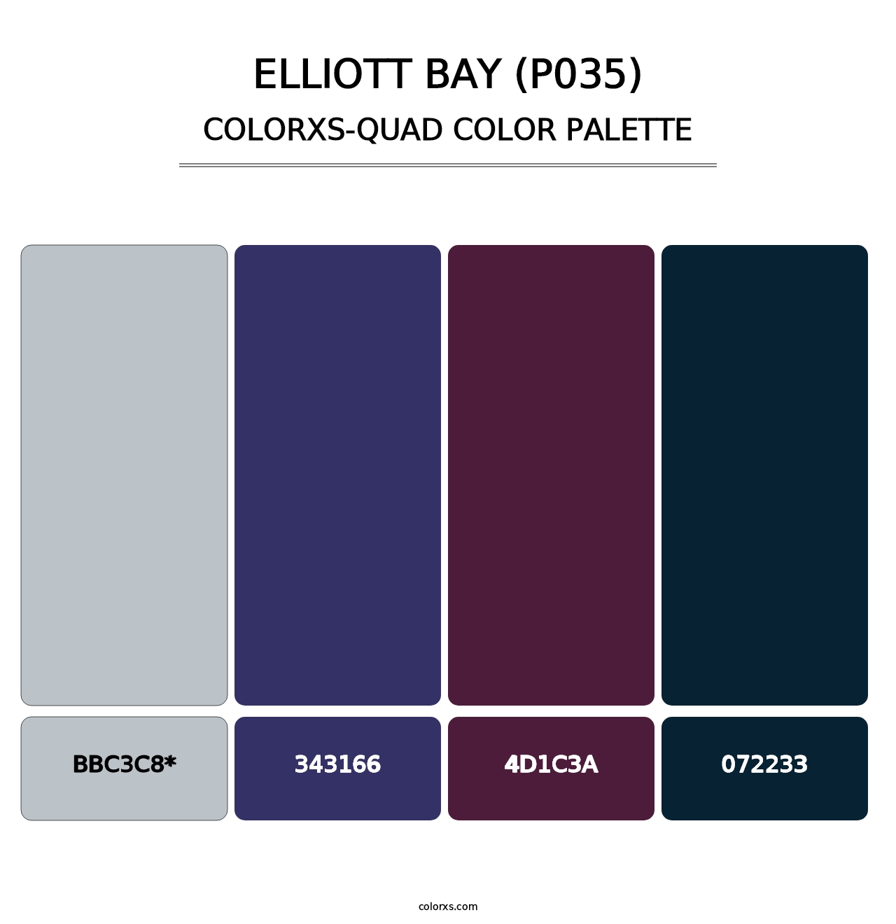 Elliott Bay (P035) - Colorxs Quad Palette