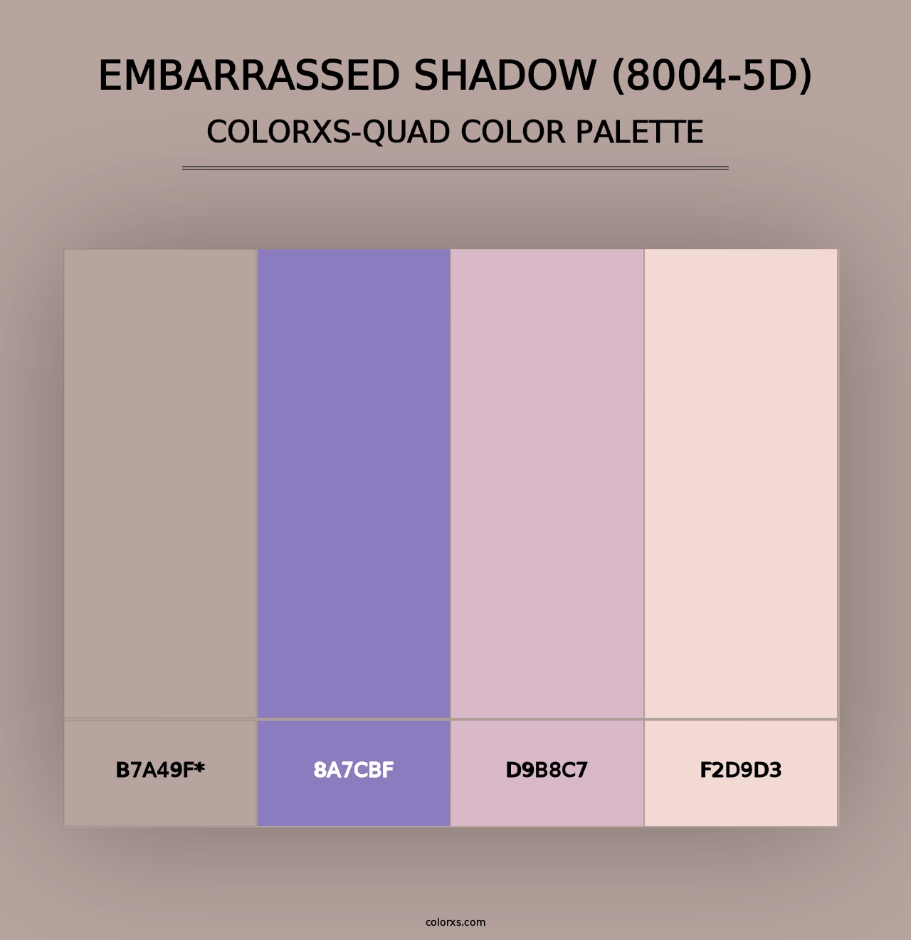 Embarrassed Shadow (8004-5D) - Colorxs Quad Palette