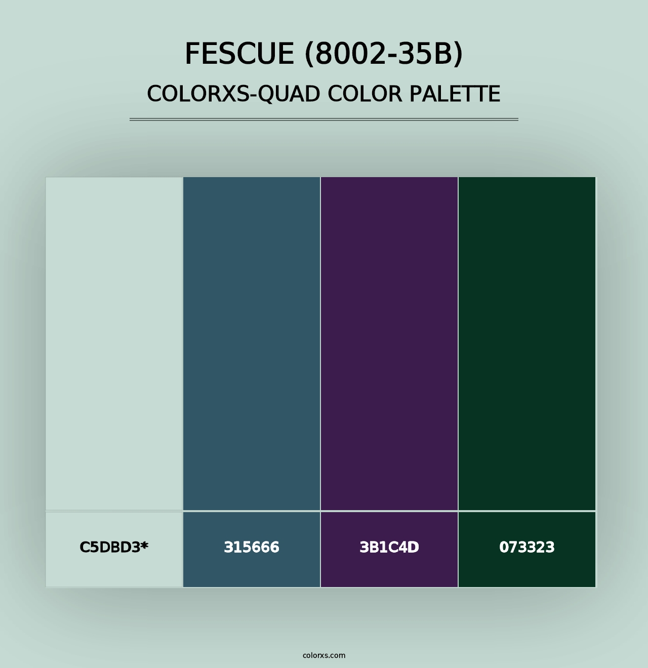 Fescue (8002-35B) - Colorxs Quad Palette