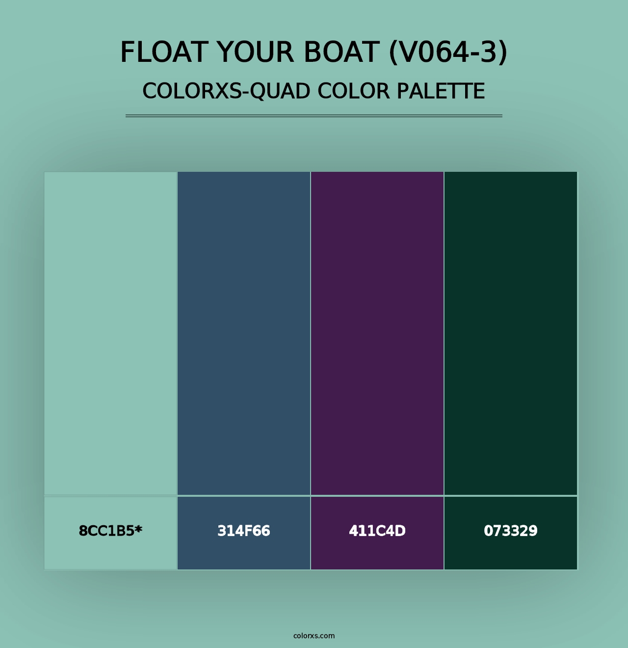 Float Your Boat (V064-3) - Colorxs Quad Palette