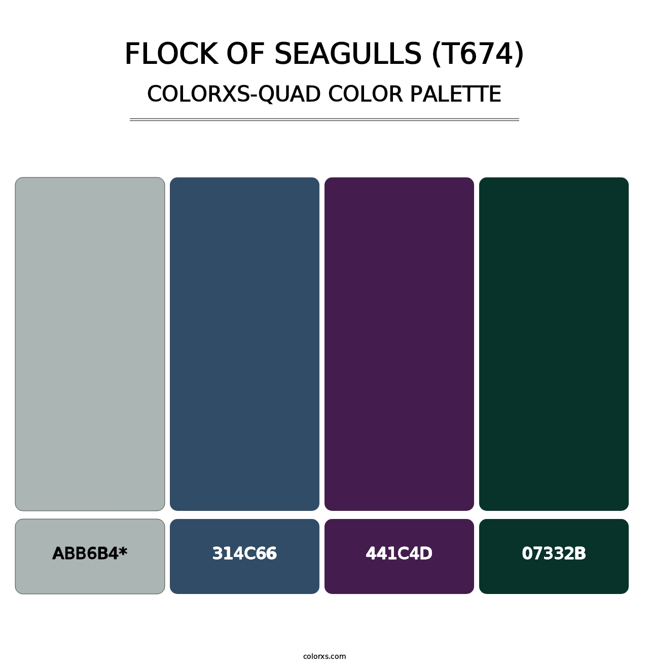 Flock of Seagulls (T674) - Colorxs Quad Palette