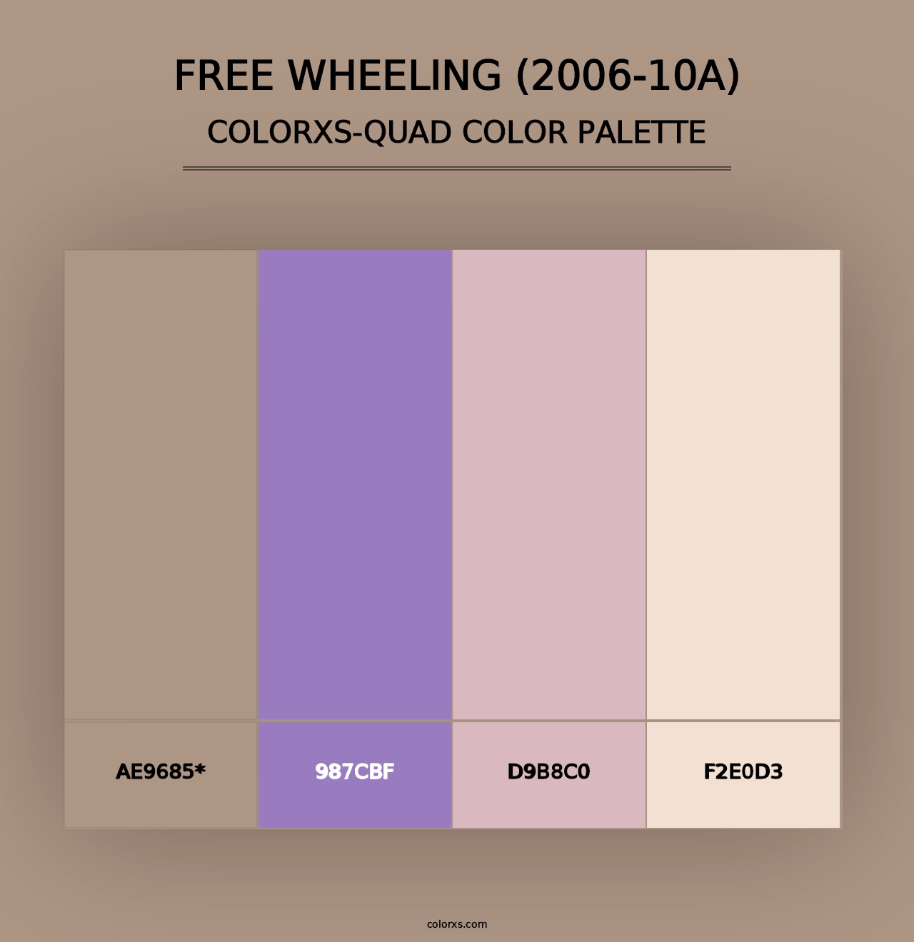 Free Wheeling (2006-10A) - Colorxs Quad Palette