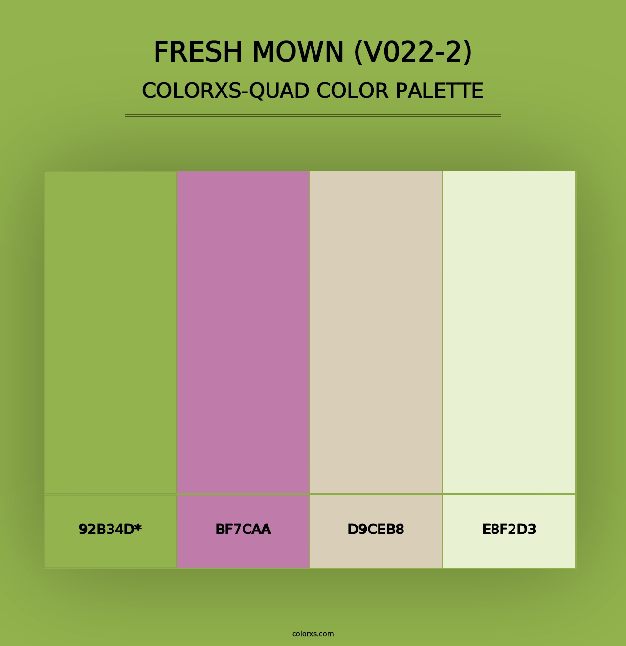 Fresh Mown (V022-2) - Colorxs Quad Palette