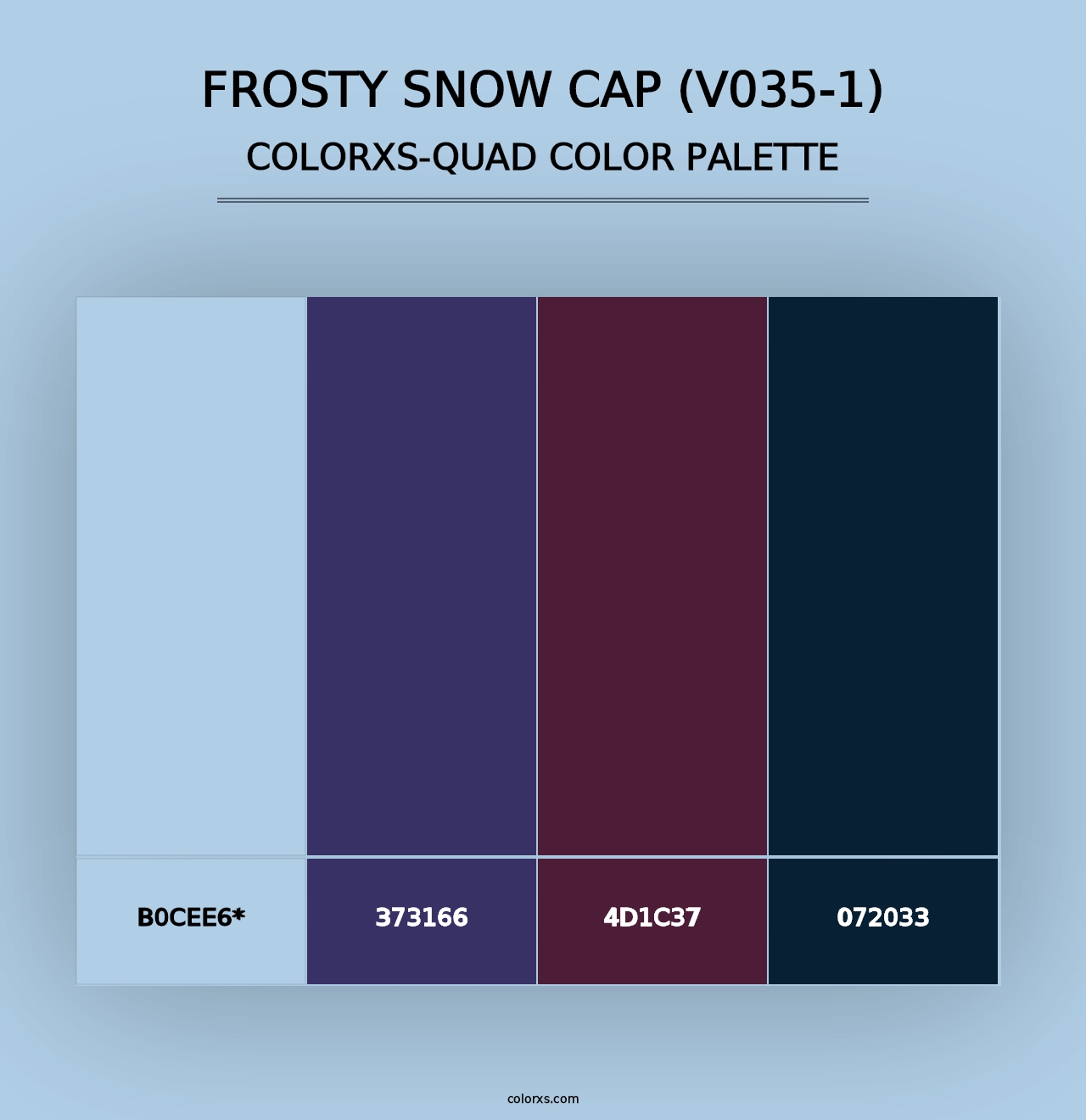 Frosty Snow Cap (V035-1) - Colorxs Quad Palette