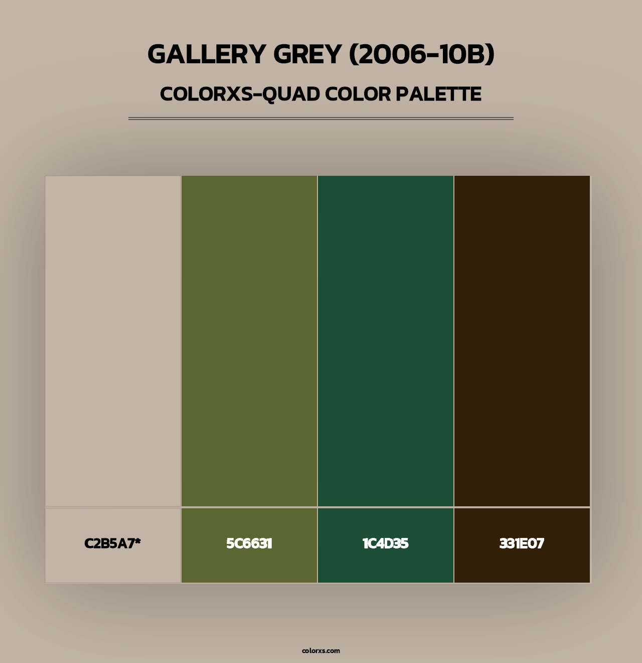 Gallery Grey (2006-10B) - Colorxs Quad Palette