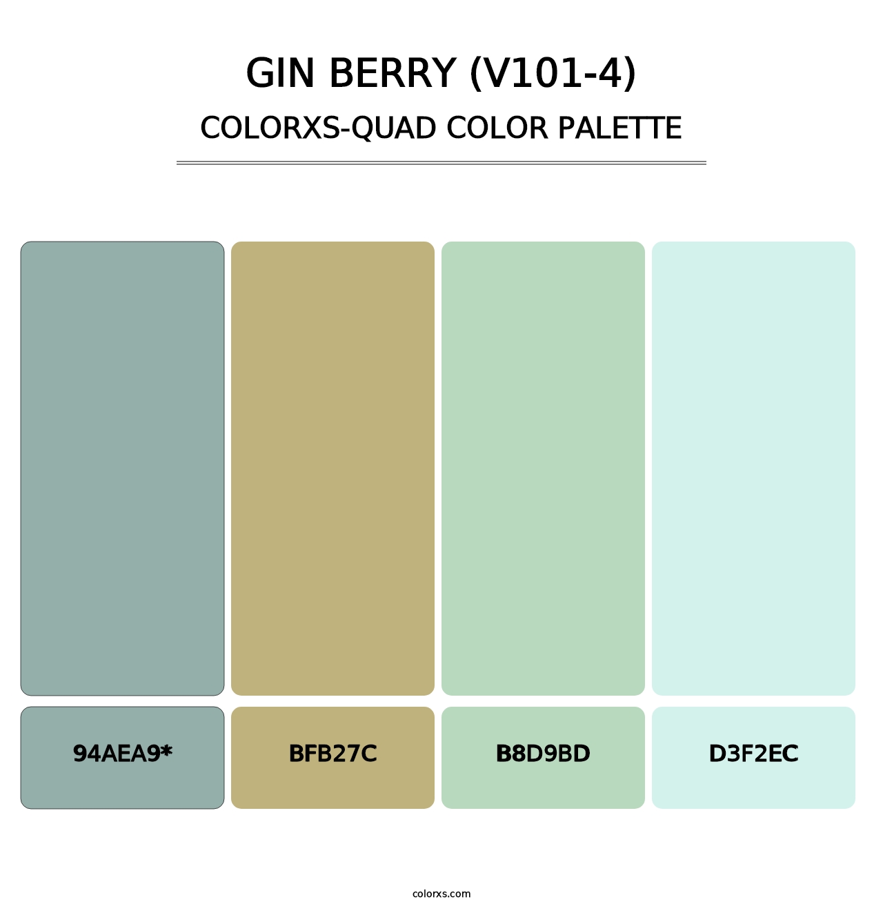 Gin Berry (V101-4) - Colorxs Quad Palette