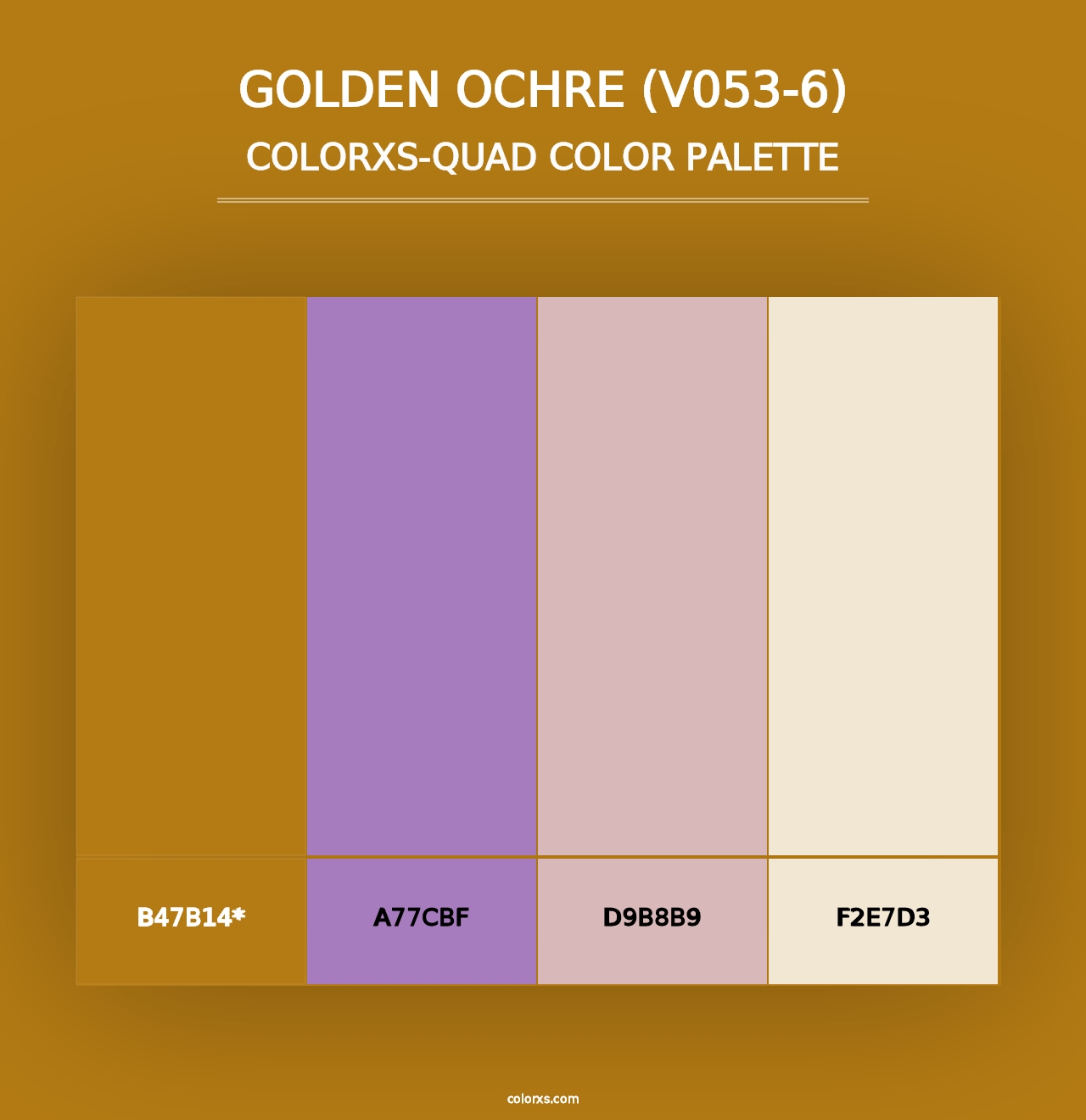 Golden Ochre (V053-6) - Colorxs Quad Palette