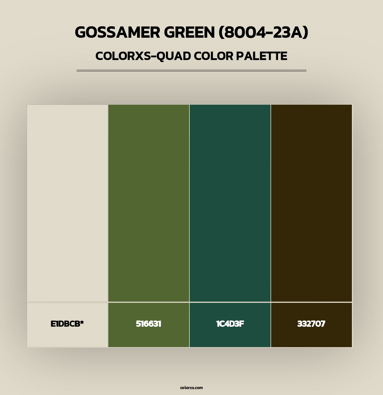 Gossamer Green (8004-23A) - Colorxs Quad Palette