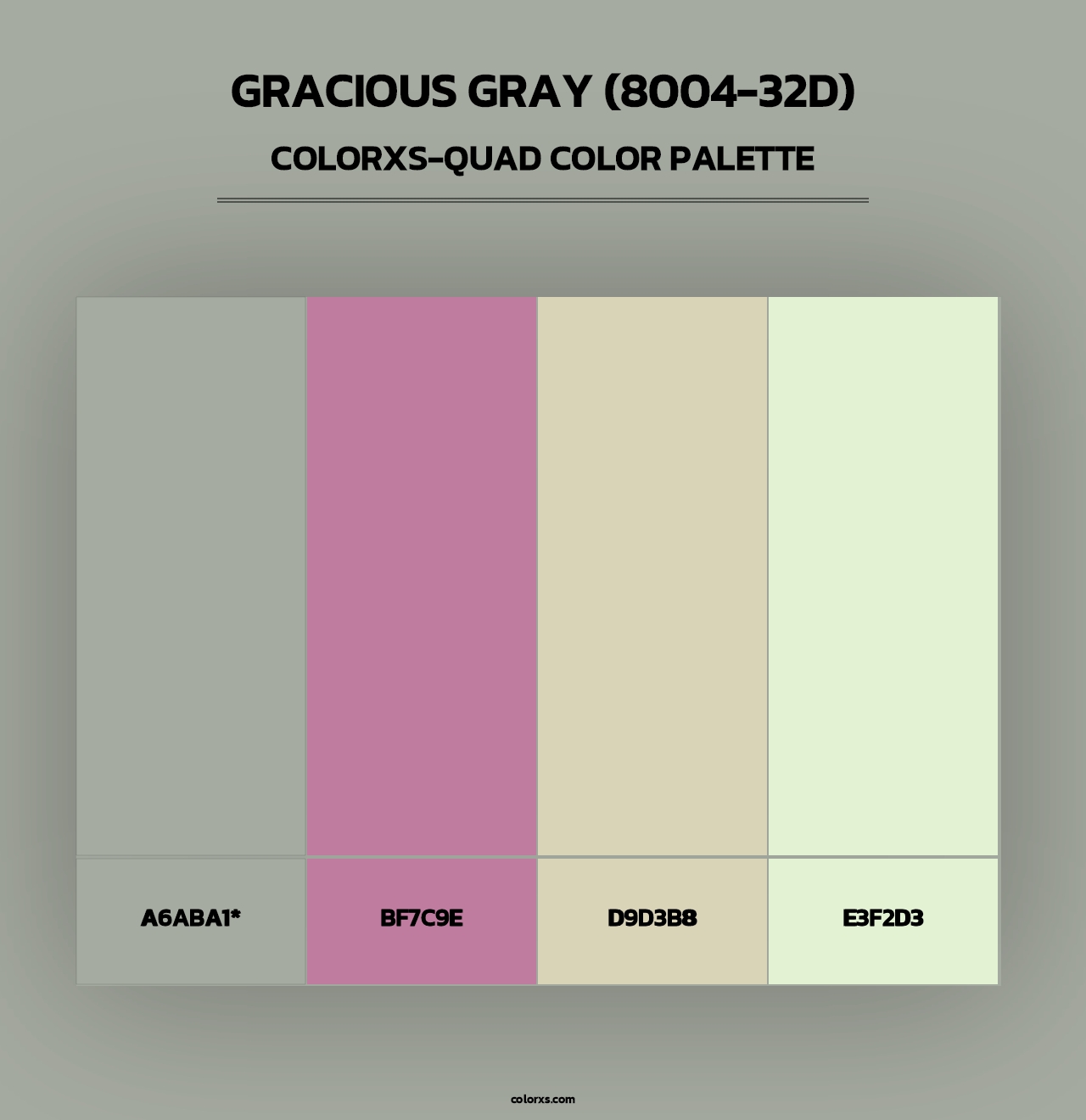 Gracious Gray (8004-32D) - Colorxs Quad Palette