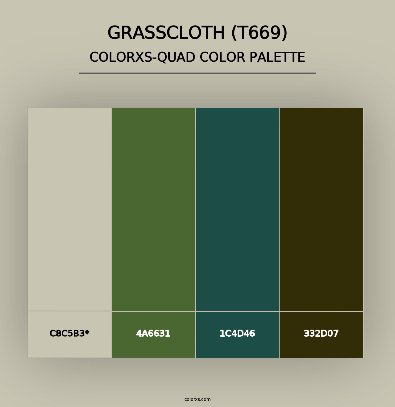 Grasscloth (T669) - Colorxs Quad Palette