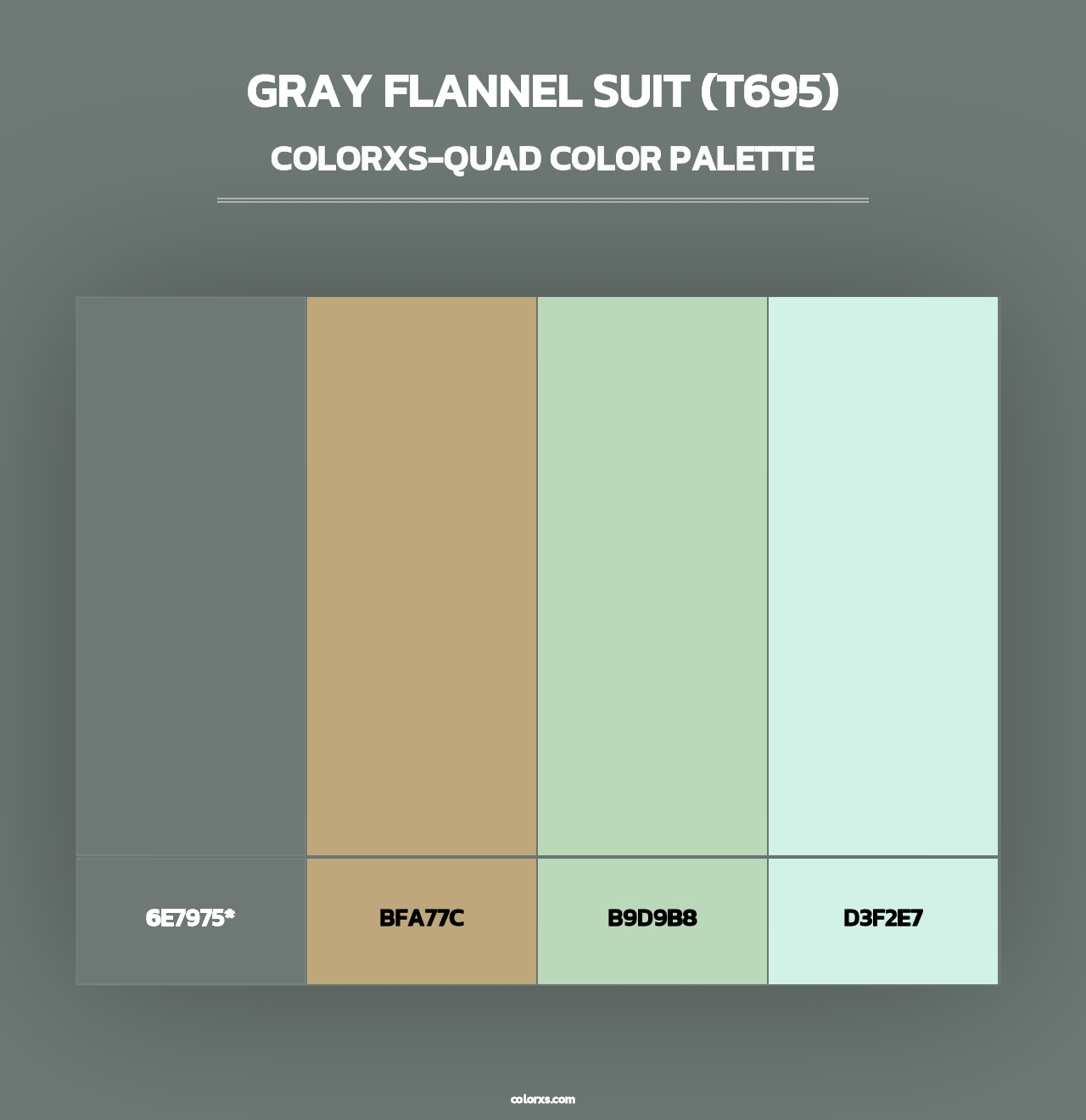 Gray Flannel Suit (T695) - Colorxs Quad Palette