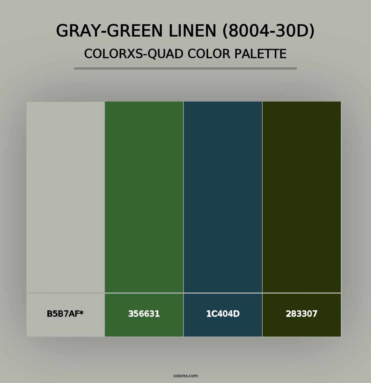 Gray-Green Linen (8004-30D) - Colorxs Quad Palette