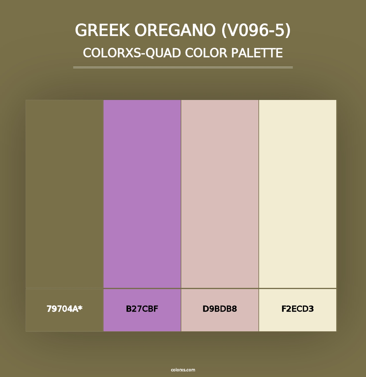 Greek Oregano (V096-5) - Colorxs Quad Palette