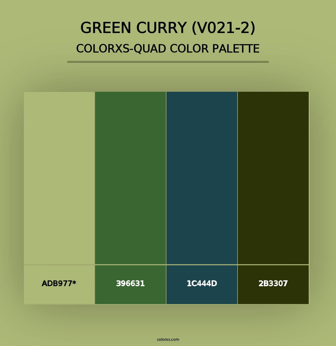 Green Curry (V021-2) - Colorxs Quad Palette