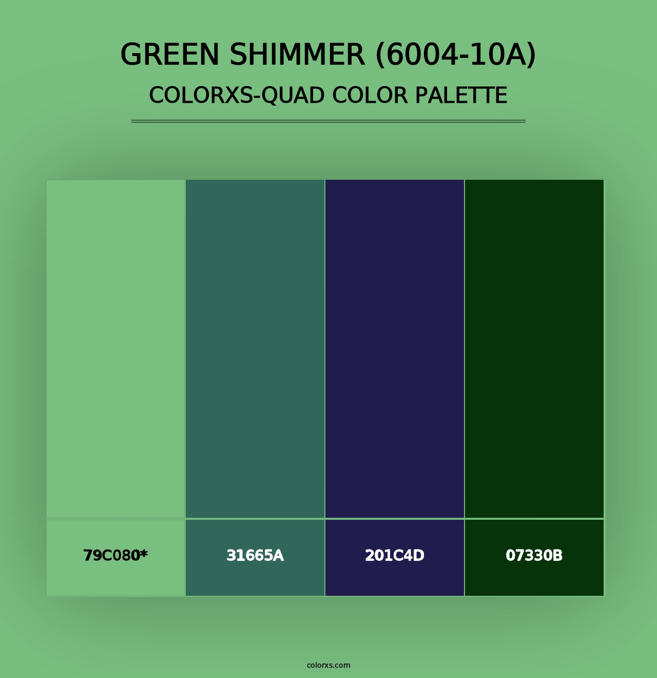 Green Shimmer (6004-10A) - Colorxs Quad Palette