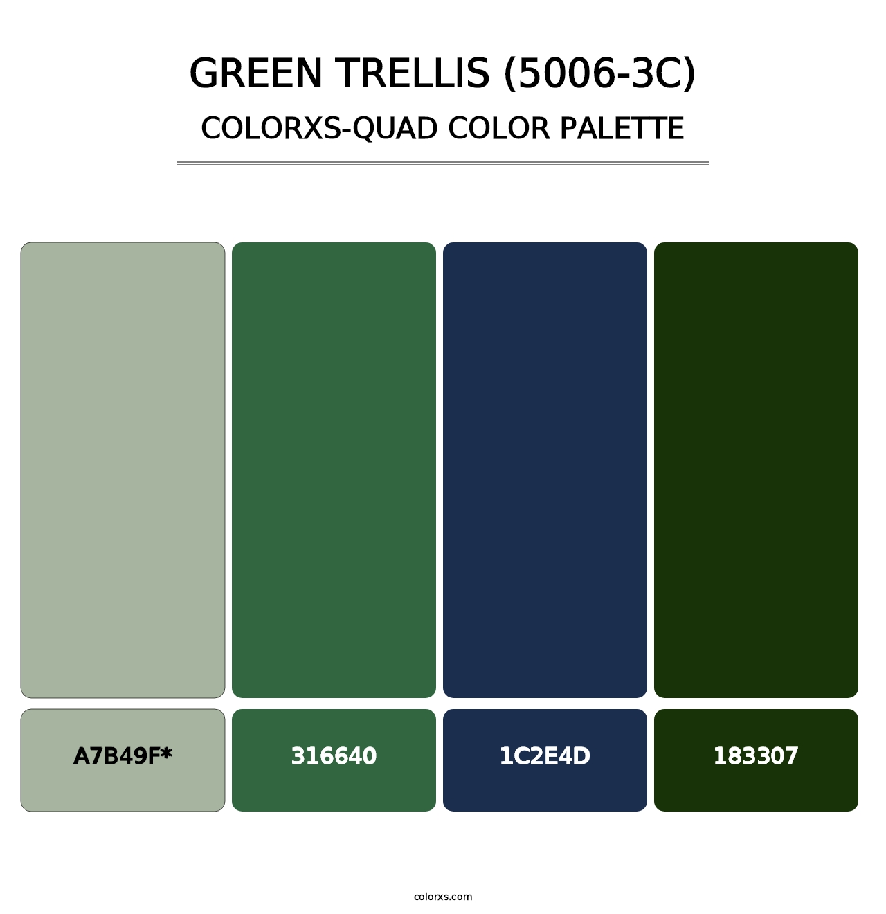 Green Trellis (5006-3C) - Colorxs Quad Palette