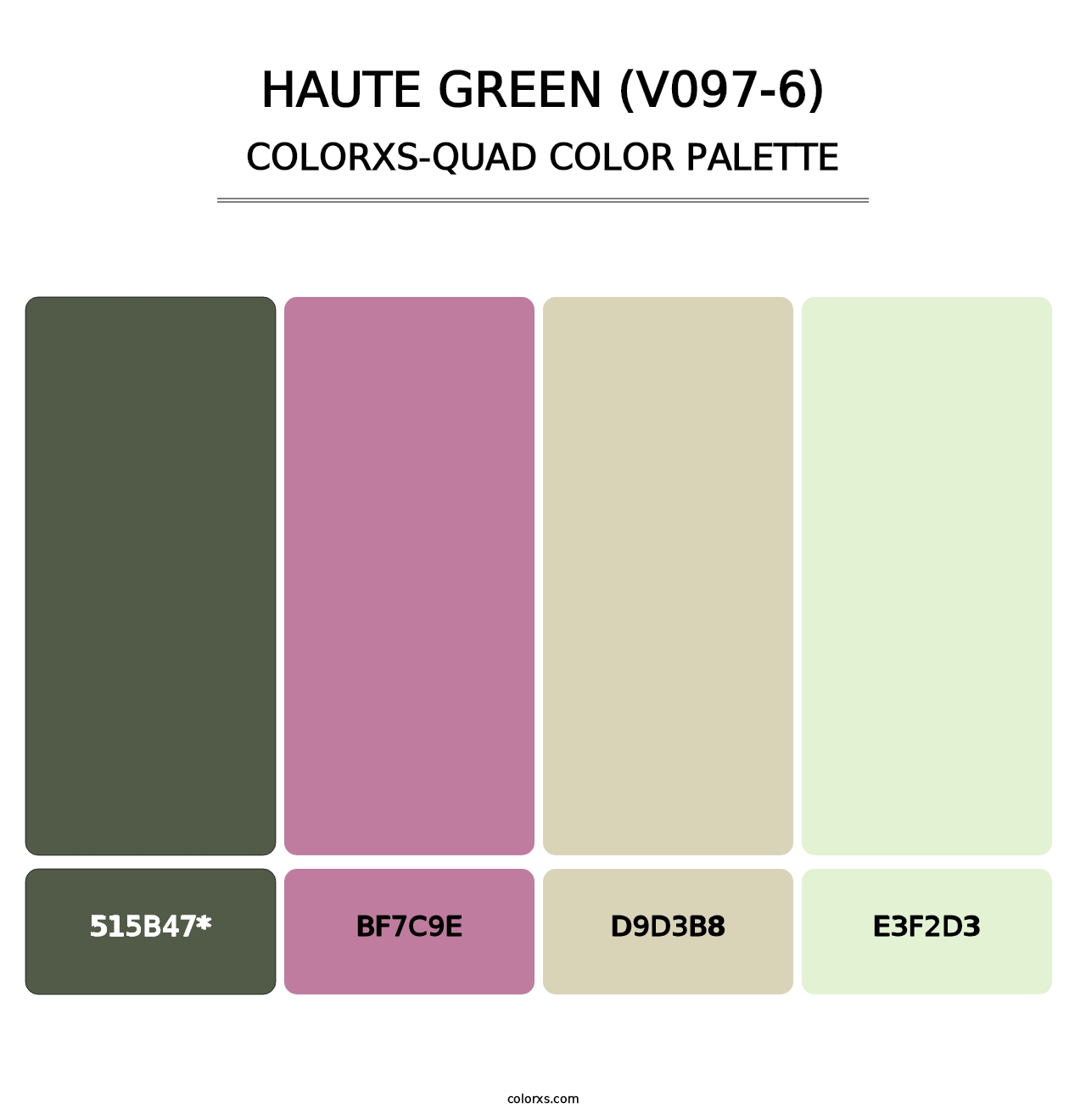 Haute Green (V097-6) - Colorxs Quad Palette