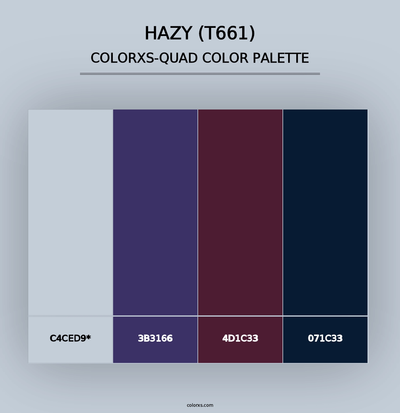 Hazy (T661) - Colorxs Quad Palette