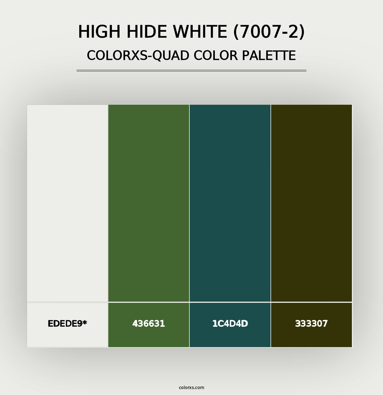 High Hide White (7007-2) - Colorxs Quad Palette