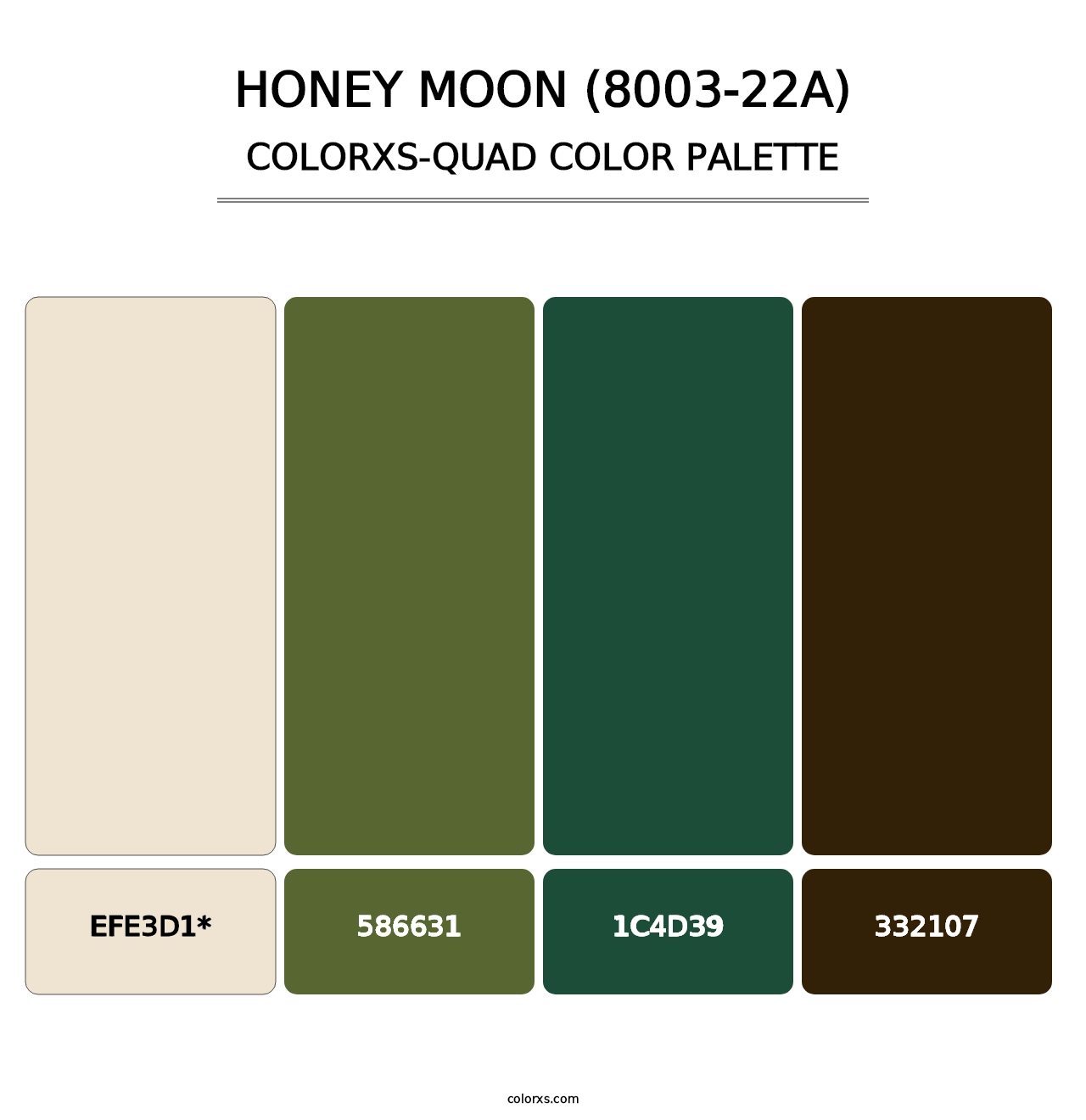 Honey Moon (8003-22A) - Colorxs Quad Palette