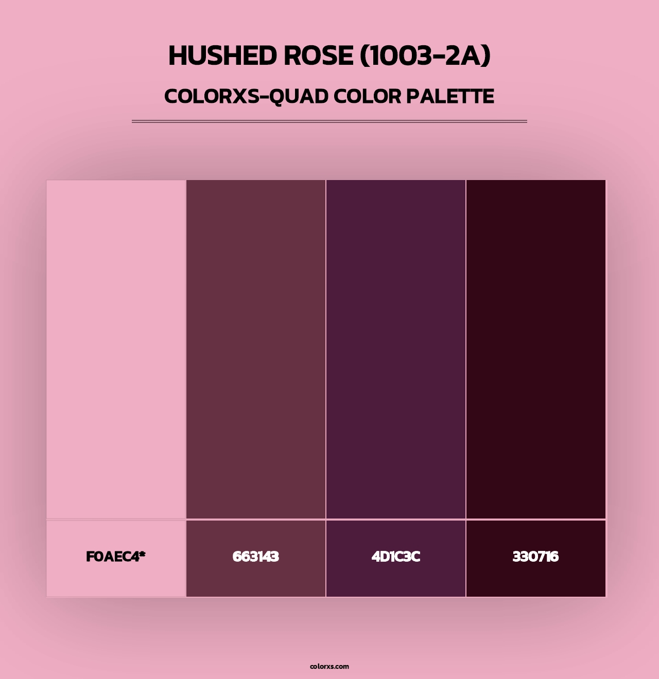 Hushed Rose (1003-2A) - Colorxs Quad Palette