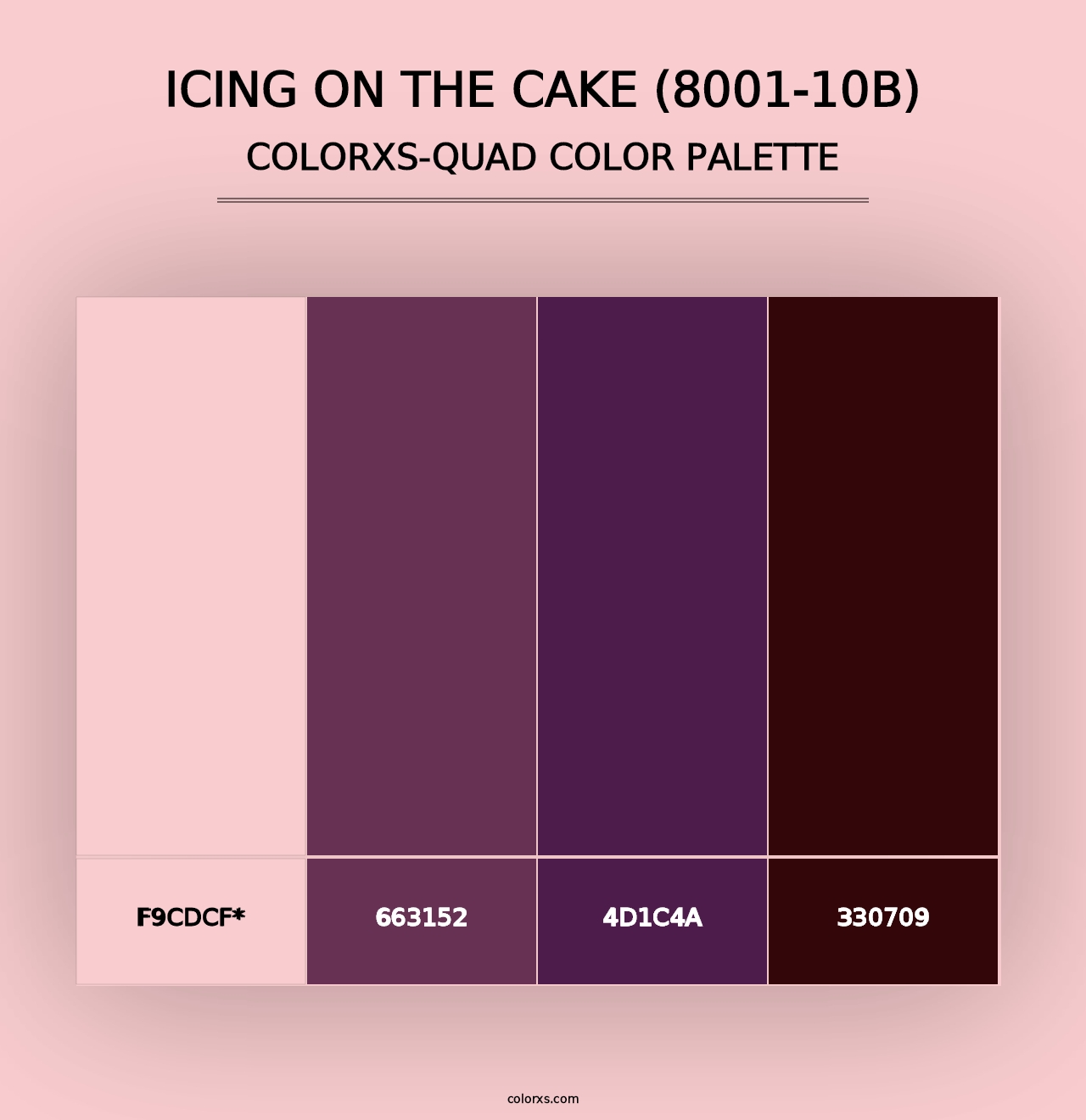 Icing on the Cake (8001-10B) - Colorxs Quad Palette