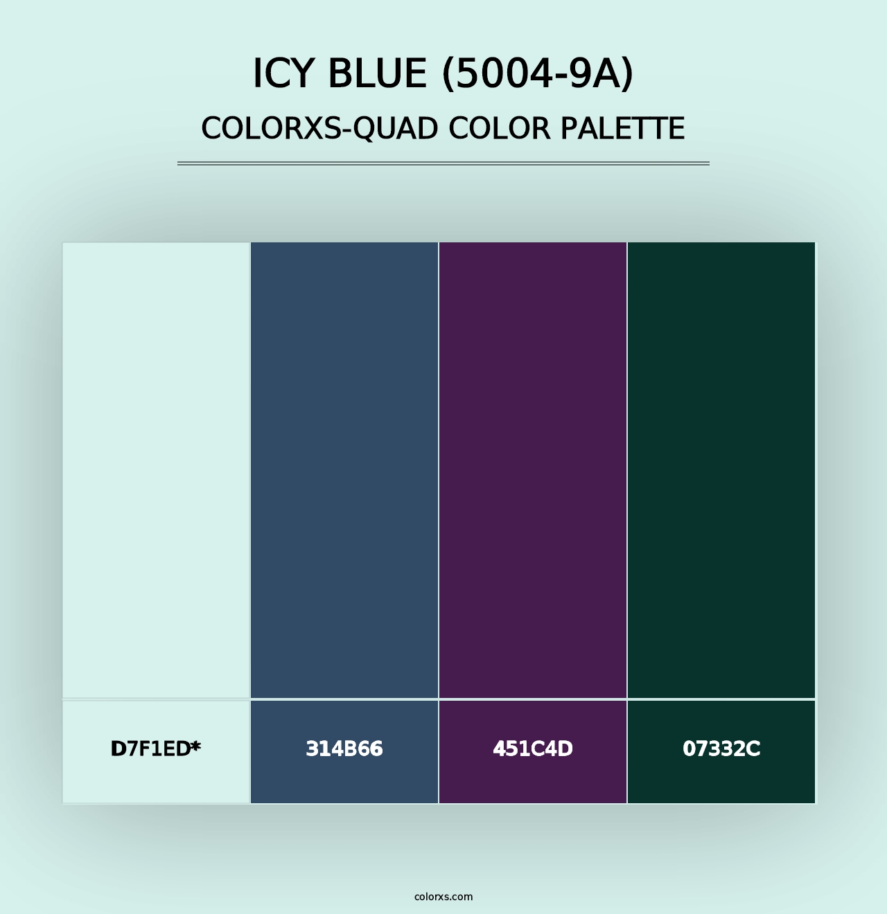 Icy Blue (5004-9A) - Colorxs Quad Palette