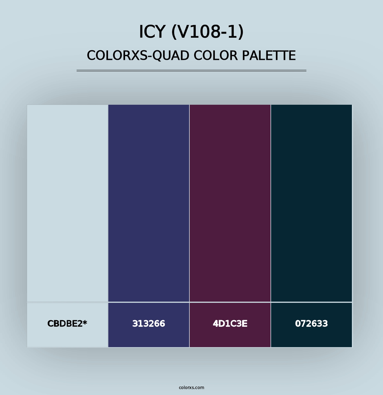 Icy (V108-1) - Colorxs Quad Palette