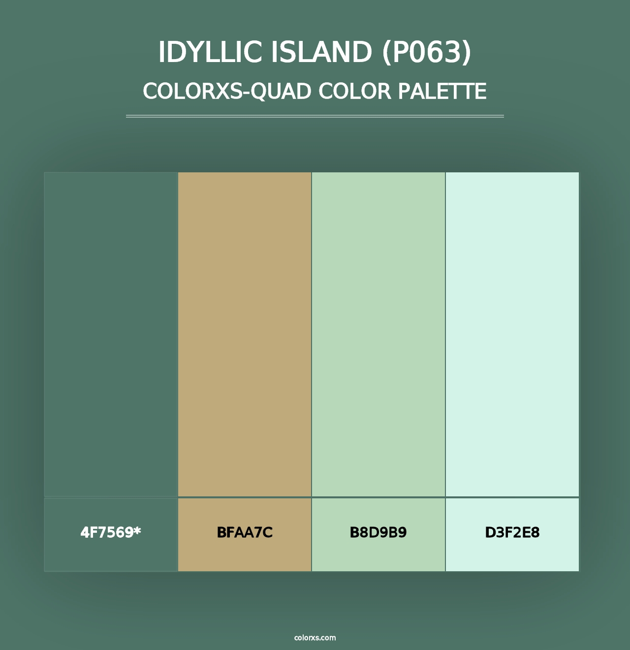 Idyllic Island (P063) - Colorxs Quad Palette