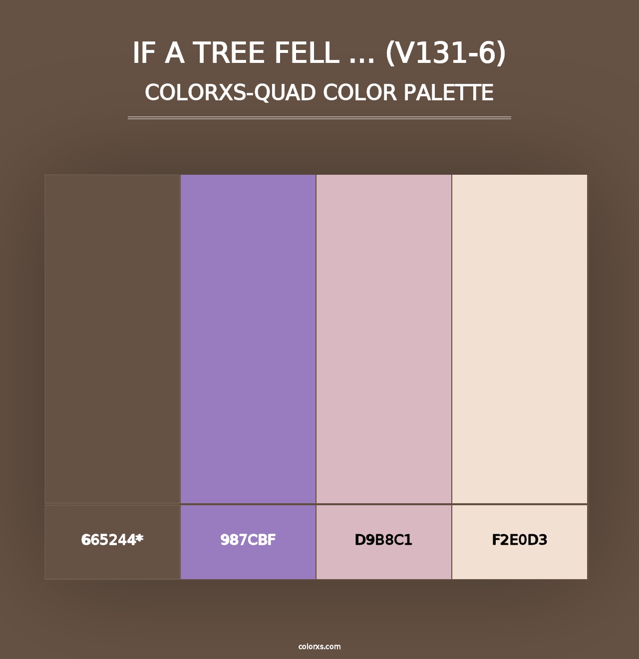 If a Tree Fell … (V131-6) - Colorxs Quad Palette