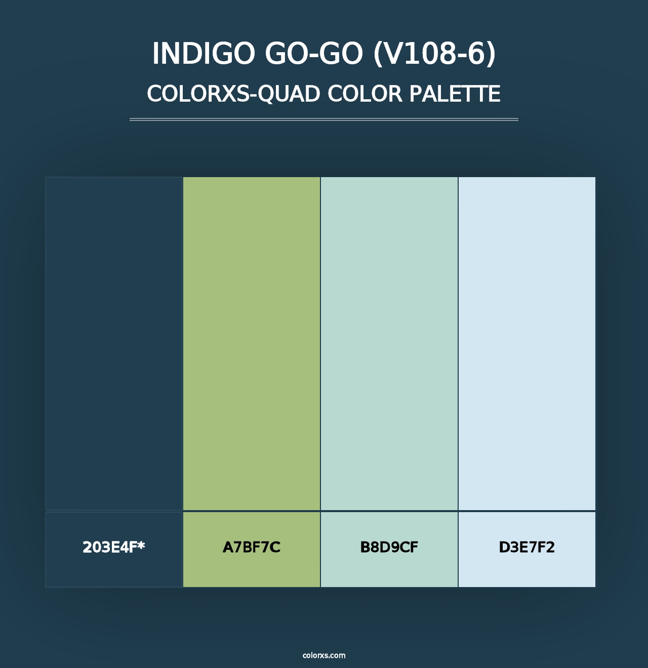 Indigo Go-Go (V108-6) - Colorxs Quad Palette