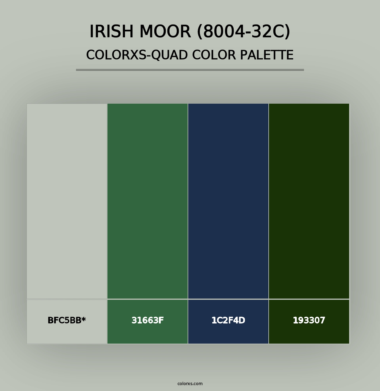 Irish Moor (8004-32C) - Colorxs Quad Palette