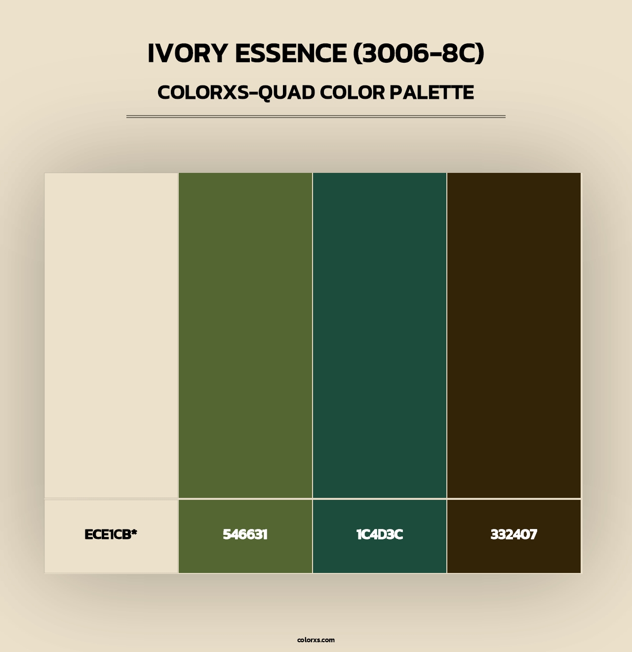 Ivory Essence (3006-8C) - Colorxs Quad Palette