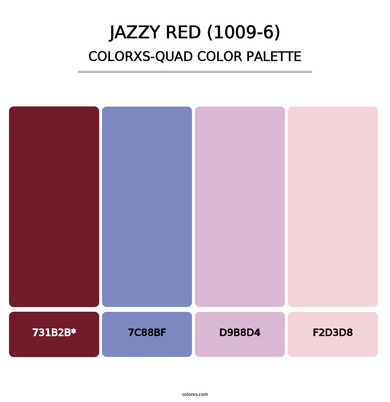 Jazzy Red (1009-6) - Colorxs Quad Palette